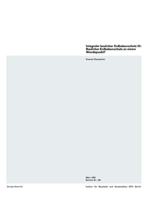 cover image of Integraler baulicher Erdbebenschutz III